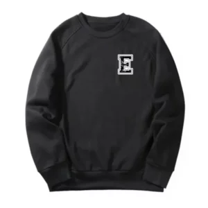 E letter Heart Print Sweatshirt